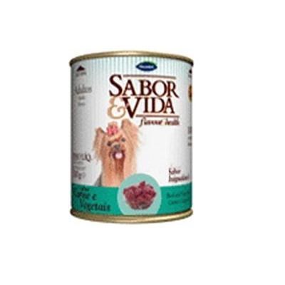 SABOR & VIDA - Lata Carne e Vegetais Adulto 330g