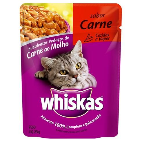 WHISKAS - Sachê Carne Adulto 85g